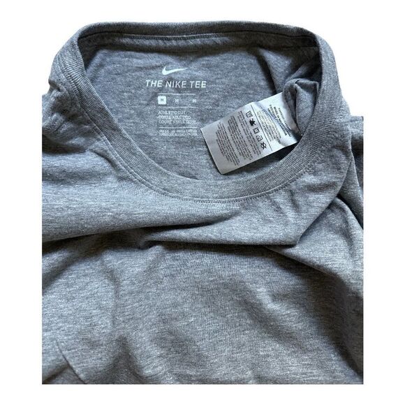 NIKE Long sleeve t-shirt Grey solid color Men size Medium - Picture 12 of 15